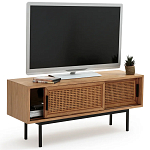 ТВ-тумба из дуба и плетеного ротанга Wicker Chasey TV Stand варинант исполнения - 5 | Loft Concept в Новосибирске