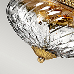 Потолочный светильник цвета латунь с прозрачным рифленым плафоном в форме чаши Hinkley варинант исполнения - 3 | Loft Concept в Новосибирске