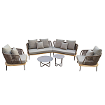 Диван садовый угловой Counter серый варинант исполнения - 3 | Loft Concept в Новосибирске