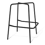 Барный стул со спинкой и подлокотниками на 4-х металлических ножках Douglas Rhombus Черный Велюр варинант исполнения - 5 | Loft Concept в Новосибирске