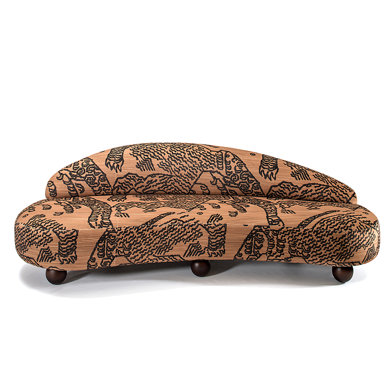 Дизайнерский Диван Wakonda Оранжевый Коричневый в Новосибирске | Loft Concept 