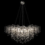 Люстра подвесная с прозрачными стеклянными подвесками в форме капель Диаметр 100 см Droplet Chandelier варинант исполнения - 13 | Loft Concept в Новосибирске