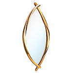 Зеркало овальное в деревянной золотистой раме Oval Gold Lines варинант исполнения - 1 | Loft Concept в Новосибирске