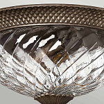 Потолочный светильник с чашеобразным плафоном из толстого волнообразного стекла и широким узорчатым основанием Hinkley варинант исполнения - 3 | Loft Concept в Новосибирске