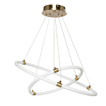 Люстра подвесная с двумя пересекающимися белыми светодиоидными кольцами Luke Lampco Tracer Lamp варинант исполнения - 2 | Loft Concept в Новосибирске