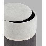 Пуф Mauldine с ящиком серо-черный с экокожей варинант исполнения - 2 | Loft Concept в Новосибирске