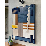 Панно из шнура Синяя геометрическая абстракция wall panel line Blue варинант исполнения - 2 | Loft Concept в Новосибирске