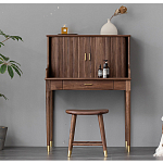 Туалетный стол деревянный с ящиком и зеркалом Moon Walnut Furniture варинант исполнения - 3 | Loft Concept в Новосибирске