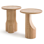 Приставной столик из массива дерева Walnut Triple варинант исполнения - 11 | Loft Concept в Новосибирске