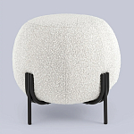 Пуф в ткани букле молочного цвета Pikelet варинант исполнения - 2 | Loft Concept в Новосибирске