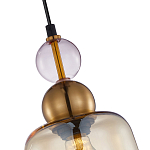Подвесной светильник со стеклянным плафоном янтарного цвета Prestige варинант исполнения - 3 | Loft Concept в Новосибирске
