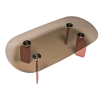 Обеденный стол со стеклянной столешницей и розовыми ножками с тканевой обивкой Wrigley варинант исполнения - 1 | Loft Concept в Новосибирске