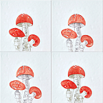 Плитка с узором Мухомор варинант исполнения - 1 | Loft Concept в Новосибирске