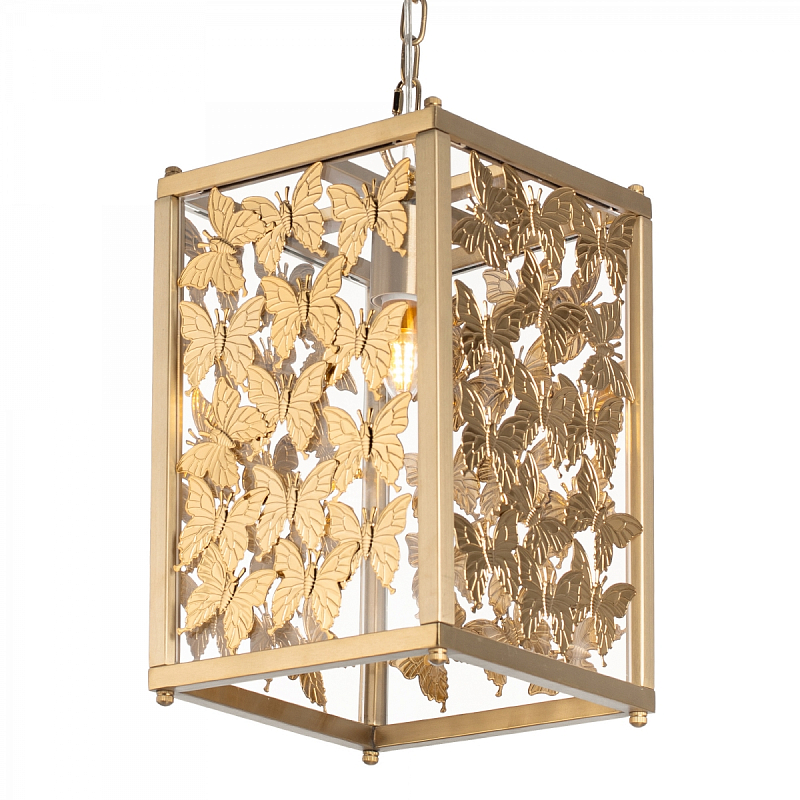 Tommy Mitchell Butterfly Pendant Light Латунь Прозрачное Стекло в Новосибирске | Loft Concept 