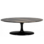 Стол журнальный овальный с столешницей из искусственного мрамора Alonso Gloss варинант исполнения - 1 | Loft Concept в Новосибирске