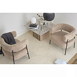 Кресло полукруглое мягкое с буклированной обивкой Armchair with Boucle Upholstery варинант исполнения - 5 | Loft Concept в Новосибирске