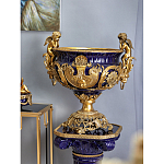Чаша темно-синего цвета с фигурками ангелов и рельефным декором Eden Garden porcelain and bronze варинант исполнения - 6 | Loft Concept в Новосибирске