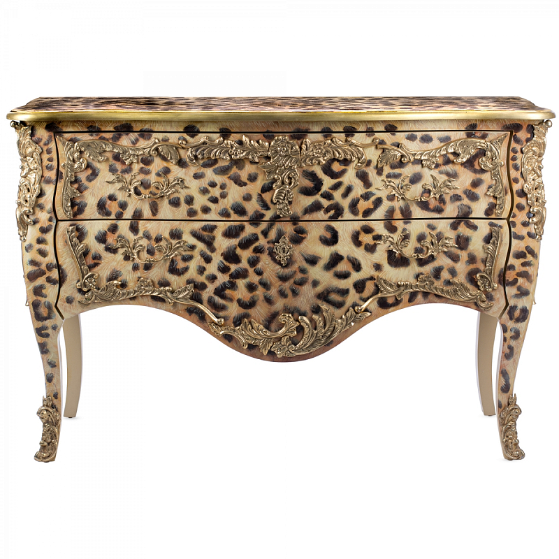 Комод стиль рококо Ref 573 Commode L. XV Leopard  в Новосибирске | Loft Concept 