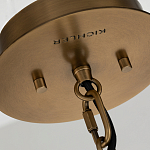 Подвесной светильник с узким цилиндрическим абажуром из черных вертикальных реек Kichler варинант исполнения - 4 | Loft Concept в Новосибирске