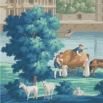 Обои ручная роспись Monuments of Paris Jacquemart on scenic paper варинант исполнения - 2 | Loft Concept в Новосибирске