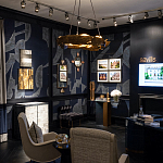 Обои ручная роспись в стиле Арт-деко Symphony Colourway SC-104 on Kyanite silk dupion варинант исполнения - 2 | Loft Concept в Новосибирске