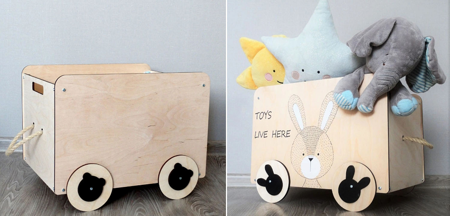 Ящик Wooden Box Bunny Ящик Wooden Box Bunny - Loft-Concept в Новосибирске
