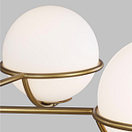 Люстра с 5-ю белыми шарообразными плафонами в сферические каркасах Feiss варинант исполнения - 4 | Loft Concept в Новосибирске