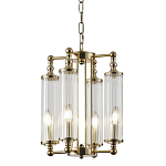 Люстра 4-мя прозрачными цилиндрическими плафонами Jeanette варинант исполнения - 1 | Loft Concept в Новосибирске