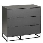 Комод цвета графит с 3-мя ящиками Strict Lines  варинант исполнения - 1 | Loft Concept в Новосибирске