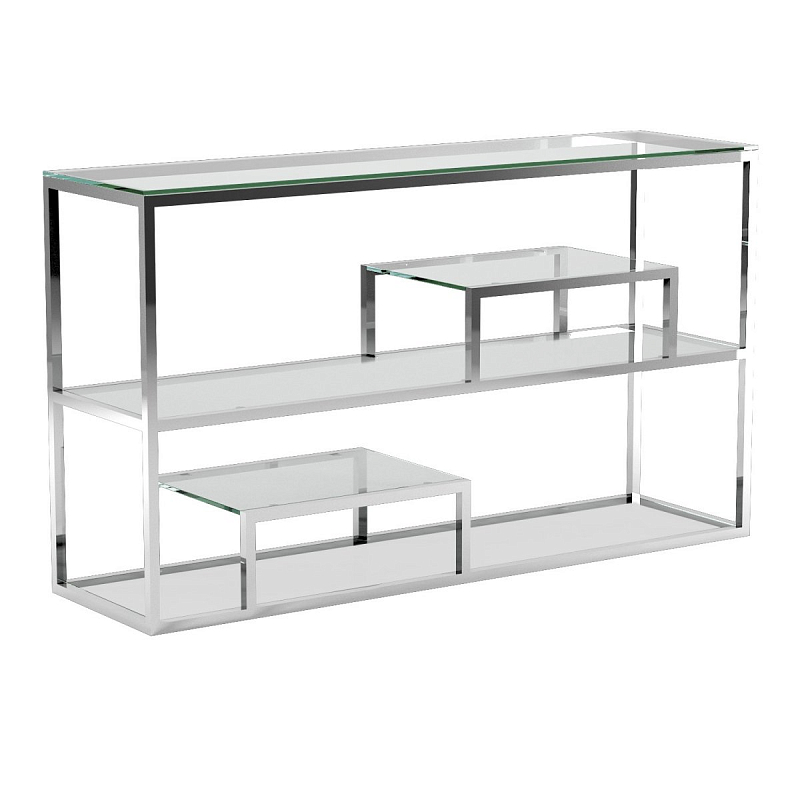 Консоль Step Console Silver Серебряный Прозрачный (Transparent) в Новосибирске | Loft Concept 