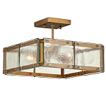 Потолочный светильник квадратный из толстого литого стекла Cast Glass варинант исполнения - 1 | Loft Concept в Новосибирске