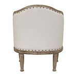 Кресло низкое с мягкой обивкой из льна на 4-х деревянных ножках Emile Armchair beige варинант исполнения - 2 | Loft Concept в Новосибирске