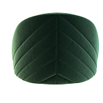 Барный стул со спинкой и металлической подставкой на 4-х деревянных ножках Зеленый Велюр Vendramin Chair варинант исполнения - 3 | Loft Concept в Новосибирске