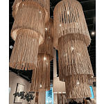 Люстра круглая трехъярусная из бахромы Milk Gradient Braided Fringe варинант исполнения - 5 | Loft Concept в Новосибирске