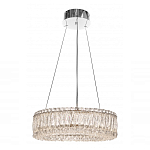 Люстра подвесная круглая из прозрачного хрусталя с корпусом из металла цвета хром Selfsufficient варинант исполнения - 1 | Loft Concept в Новосибирске