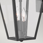 Настенный фонарь черного цвета с прозрачным стеклянным плафоном трапециевидной формы Hinkley варинант исполнения - 10 | Loft Concept в Новосибирске