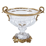 Чаша из прозрачного стекла с бронзовой подставкой и ручками Eden Garden варинант исполнения - 1 | Loft Concept в Новосибирске
