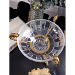 Чаша из прозрачного рельефного стекла на бронзовой подставке Eden Garden варинант исполнения - 2 | Loft Concept в Новосибирске