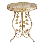 Столик приставной золотистый с орнаментом на столешнице Tanzania варинант исполнения - 1 | Loft Concept в Новосибирске