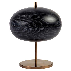 Черная чаша с крышкой Black Bowl Wood