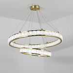 Люстра с 2-мя кольцами из натурального камня с регулируемыми плафонами Durability of Stone варинант исполнения - 4 | Loft Concept в Новосибирске