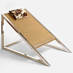 Дизайнерское кресло на металлическом каркасе с подставкой для ног Poltronova Mies Armchair варинант исполнения - 4 | Loft Concept в Новосибирске