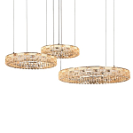 Люстра из 3-х колец с текстурной огранкой Reflection of Reality варинант исполнения - 2 | Loft Concept в Новосибирске