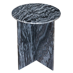 Столик кофейный с столешницей из черного мрамора Compact Black Marble Table варинант исполнения - 1 | Loft Concept в Новосибирске