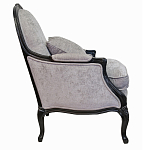 Кресло Ava Classical Armchair black and grey velour варинант исполнения - 1 | Loft Concept в Новосибирске