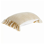 Чехол на подушку горчичного цвета с бахромой и объемным узором Ethnic mix варинант исполнения - 1 | Loft Concept в Новосибирске