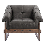 Кресло Duncan винтажная черная кожа варинант исполнения - 1 | Loft Concept в Новосибирске