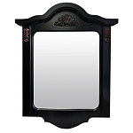 Зеркало черное настенное прямоугольное в стиле прованс Black Provence варинант исполнения - 1 | Loft Concept в Новосибирске