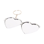 Зеркало брелок складное двухстороннее в форме сердца из натурального камня Лазурит Stone Mirrors варинант исполнения - 3 | Loft Concept в Новосибирске