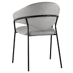 Серый стул с обивкой из искусственной замши Alexis варинант исполнения - 5 | Loft Concept в Новосибирске